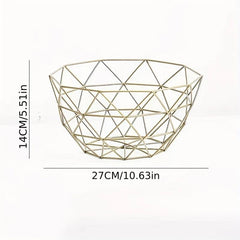 Nordic Style Iron Fruit Basket for Living Room Coffee Table