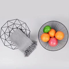 Nordic Style Iron Fruit Basket for Living Room Coffee Table