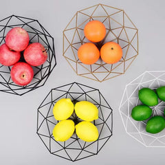 Nordic Style Iron Fruit Basket for Living Room Coffee Table