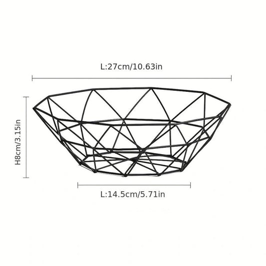 Nordic Style Iron Fruit Basket for Living Room Coffee Table
