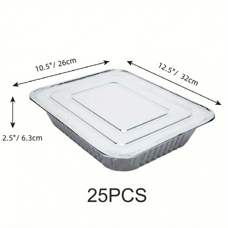 25pcs 9x13 Disposable Aluminum Pans - BBQ Essential!