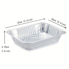 25pcs 9x13 Disposable Aluminum Pans - BBQ Essential!