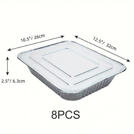 25pcs 9x13 Disposable Aluminum Pans - BBQ Essential!