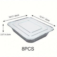 25pcs 9x13 Disposable Aluminum Pans - BBQ Essential!