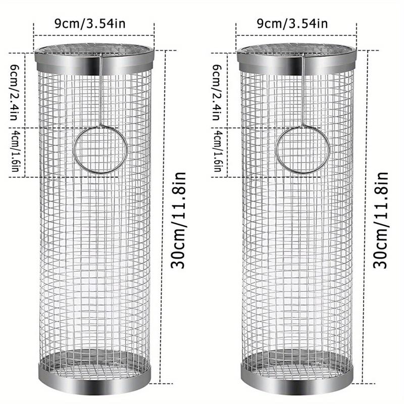 Grill Basket BBQ Stainless Steel Mesh Portable Grill Baskets