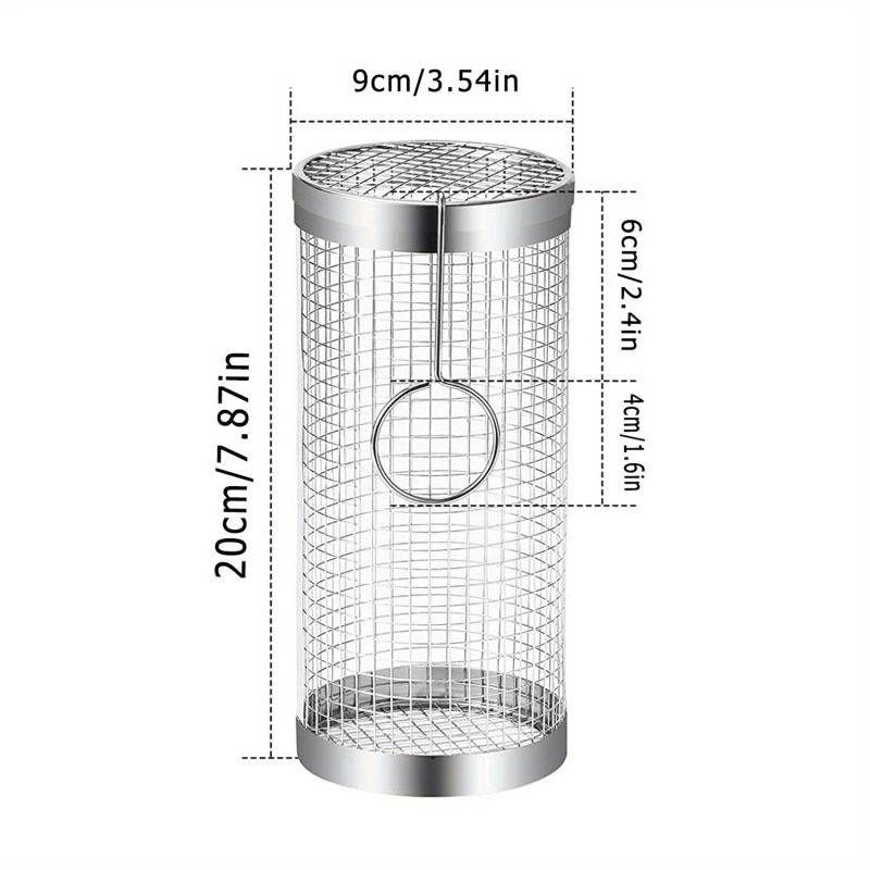 Grill Basket BBQ Stainless Steel Mesh Portable Grill Baskets