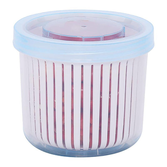4pcs Garlic Drain Sealed Box Round Transparent Food Storage Containers