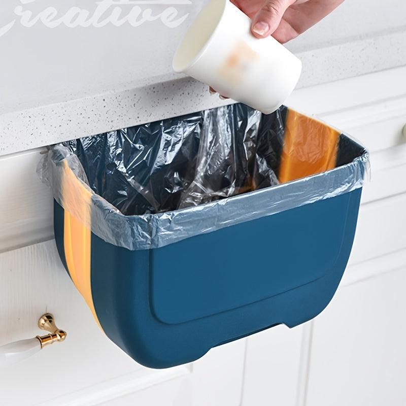 Wall-mounted Kitchen Trash Can Car Storage Bin Foldable Hanging Trash Can