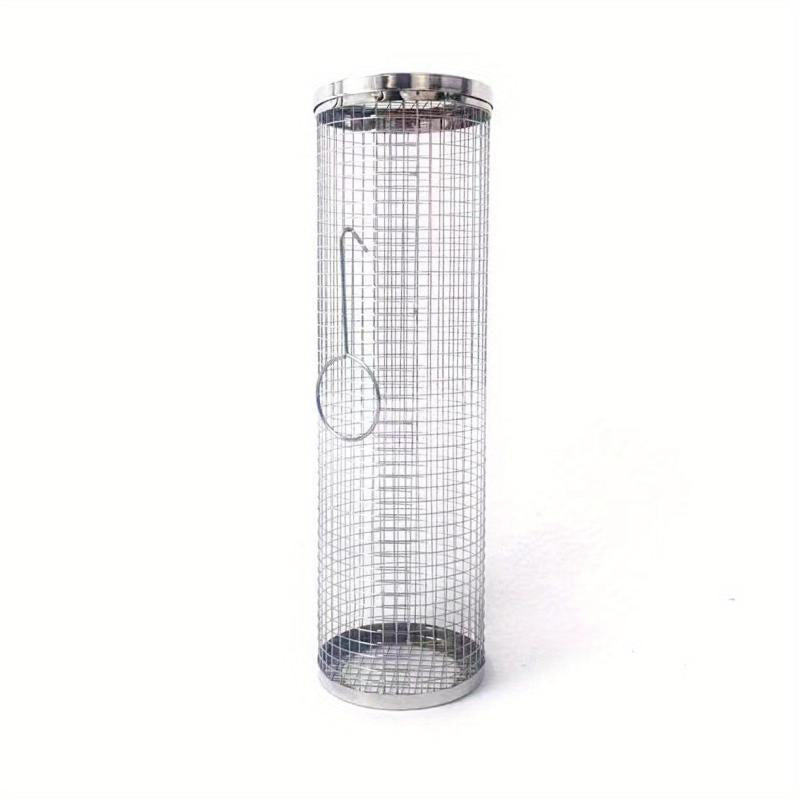 Stainless Steel Grill Basket 19.3cm Rolling Barbecue Bag
