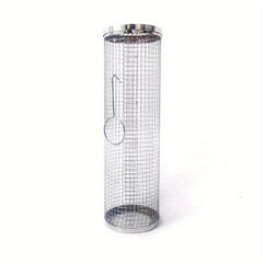 Stainless Steel Grill Basket 19.3cm Rolling Barbecue Bag