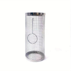 Stainless Steel Grill Basket 19.3cm Rolling Barbecue Bag