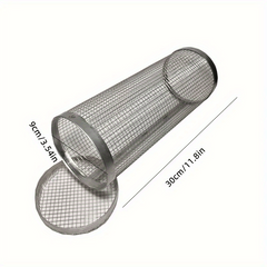 Stainless Steel BBQ Net Tube with Rotating Drum Cage