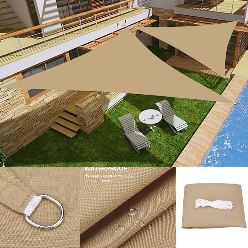 1pc 2 3 3 6 5M Triangle Sun Shade Sail Canopy UV Block Sun Shelter
