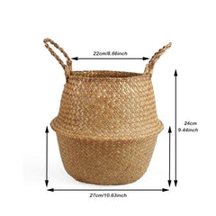 Seagrass Belly Basket - Stylish Woven Plant Pot Holder
