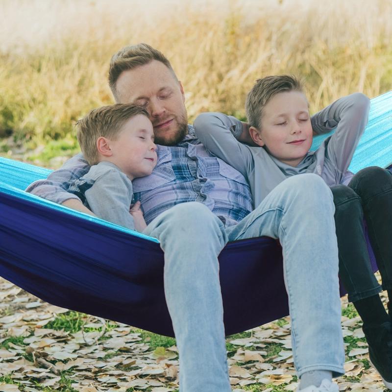 Double & Single Portable Hammock Lightweight Nylon Parachute