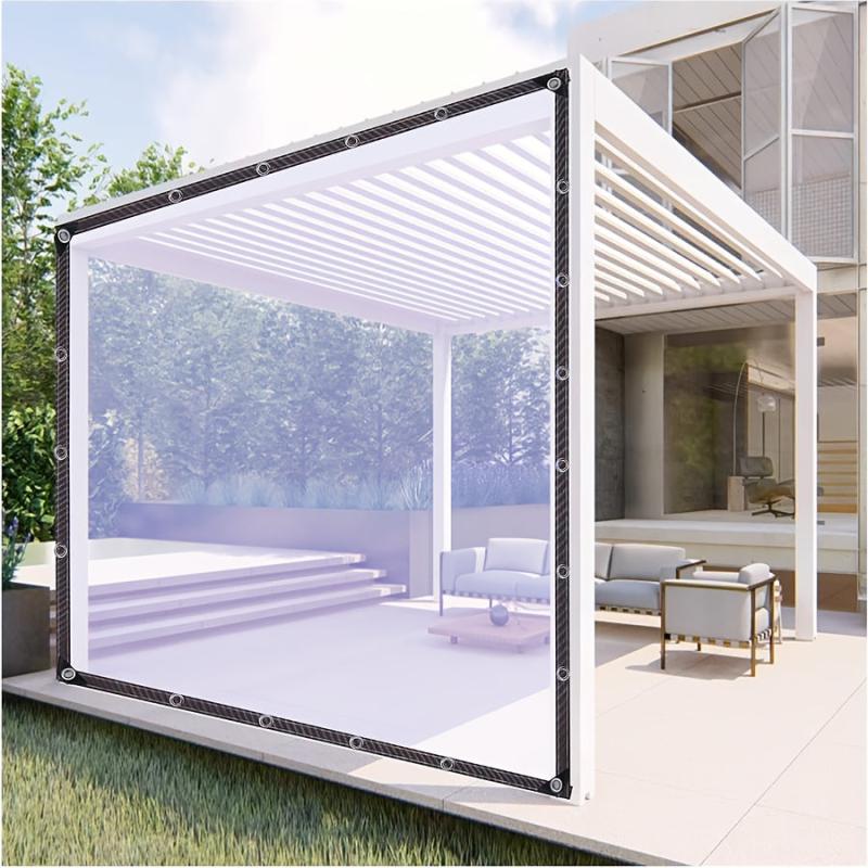 Clear Tarps Heavy Duty Waterproof Tarp with Grommets