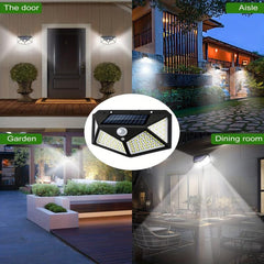 100 LED Solar Outdoor Lights Waterproof Motion Sensor Bright for Garden Pathway