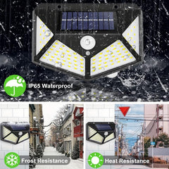 100 LED Solar Outdoor Lights Waterproof Motion Sensor Bright for Garden Pathway