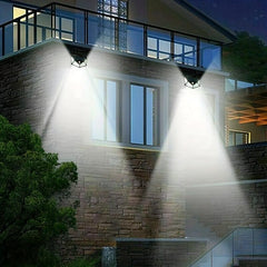 100LED Solar Wall Lamp Outdoor Waterproof Garden Light