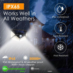 100LED Solar Wall Lamp Outdoor Waterproof Garden Light
