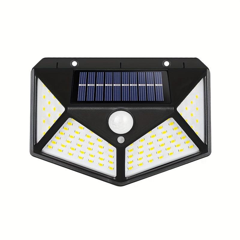100LED Solar Wall Lamp Outdoor Waterproof Garden Light