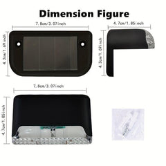 4pcs Solar Deck Lights Outdoor Waterproof Garden Balcony Villa Step Rail Lights
