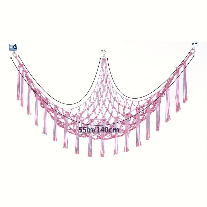 Animal Hammock Toy Organizer for Kids Room - Stuffed Animal Holder Net