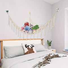 Animal Hammock Toy Organizer for Kids Room - Stuffed Animal Holder Net