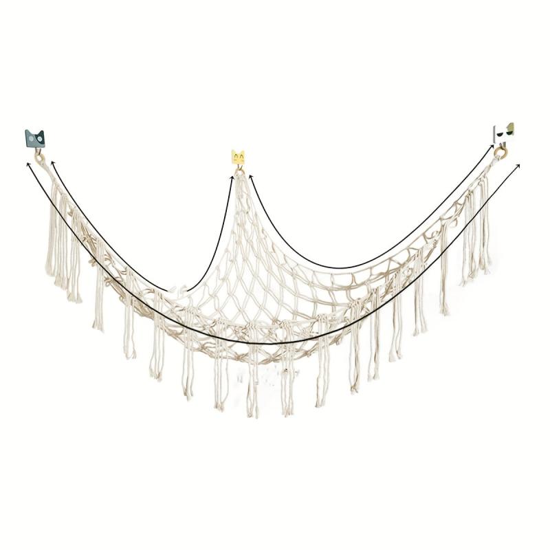 Animal Hammock Toy Organizer for Kids Room - Stuffed Animal Holder Net