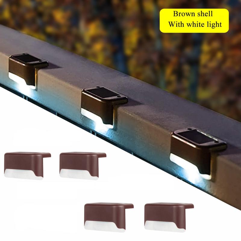 4 Pack Solar Deck Lights Outdoor Waterproof Led Solar Lights