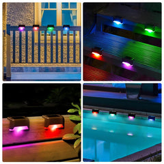 4 Pack Solar Deck Lights Outdoor Waterproof Led Solar Lights