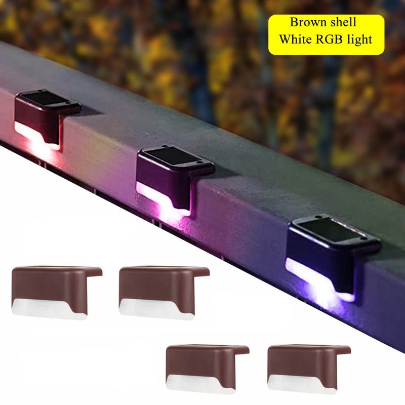 4 Pack Solar Deck Lights Outdoor Waterproof Led Solar Lights