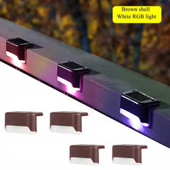 4 Pack Solar Deck Lights Outdoor Waterproof Led Solar Lights
