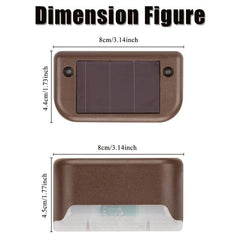 4 Pack Solar Deck Lights Outdoor Waterproof Led Solar Lights
