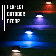 4 Pack Solar Deck Lights Outdoor Waterproof Led Solar Lights