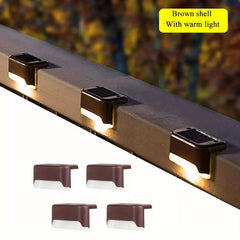 4 Pack Solar Deck Lights Outdoor Waterproof Led Solar Lights
