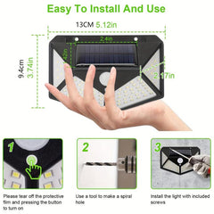 Solar Wall Lamp Outdoor Yard Light Human Body Induction Waterproof LED