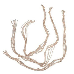 2pcs Vintage Hanging Flower Pots Holder With Hemp Rope
