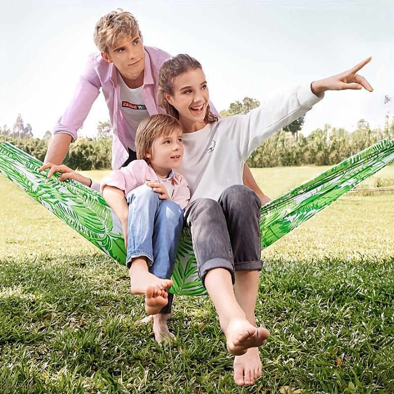 Canvas Hammock Outdoor Leisure Portable Functional Hammocks Stripe Swing