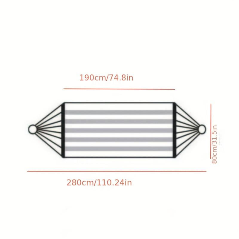 Canvas Hammock Outdoor Leisure Portable Functional Hammocks Stripe Swing