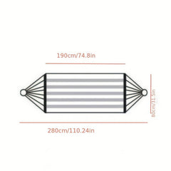 Canvas Hammock Outdoor Leisure Portable Functional Hammocks Stripe Swing