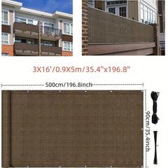 Brown Balcony Privacy Screen - Outdoor Windscreen Fencing