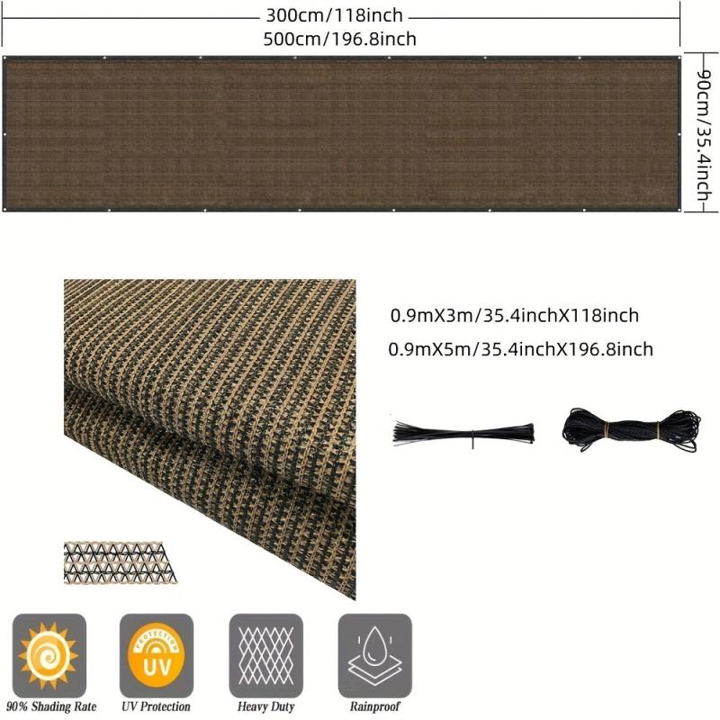 Brown Balcony Privacy Screen - Outdoor Windscreen Fencing