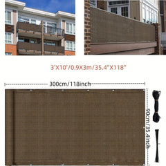 Brown Balcony Privacy Screen - Outdoor Windscreen Fencing
