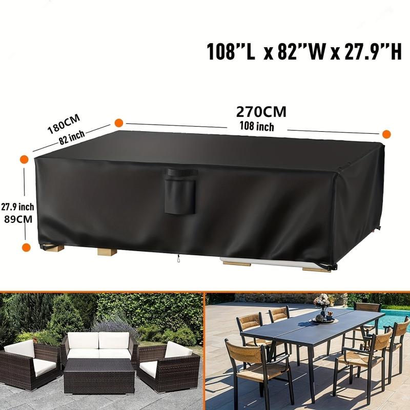 Outdoor Furniture Covers Waterproof Heavy 210D Combo Sofa Cover 180x120