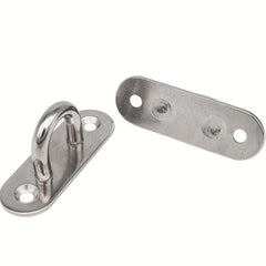 2pcs Oval Eye Plate With Hook 304 Stainless Steel Heavy Duty