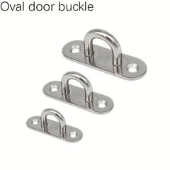 2pcs Oval Eye Plate With Hook 304 Stainless Steel Heavy Duty