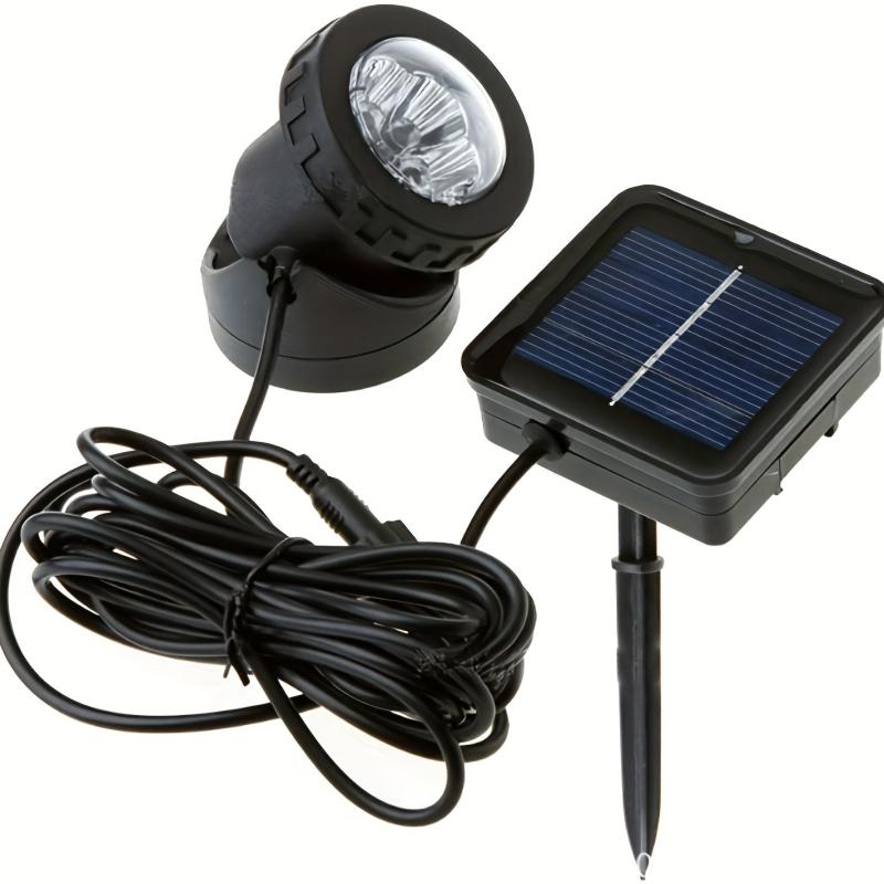 6LED Solar Spot Lights Outdoor Pond Light Waterproof Submersible Lamps