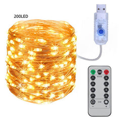 LED USB Fairy Light Copper Wire String Lights Garland Night Lamp
