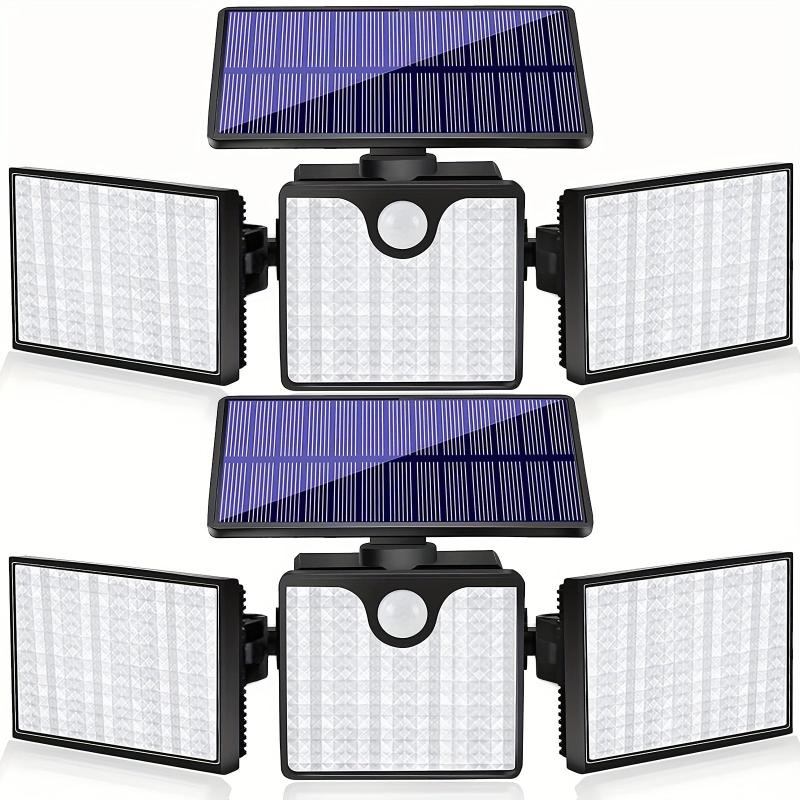 2pc 266LEDs Solar Outdoor Lights Ultra Bright Motion Sensor Lights
